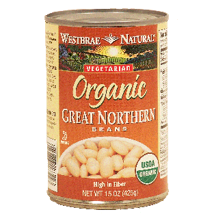 Westbrae Organic great northern beans, vegetarian  15oz