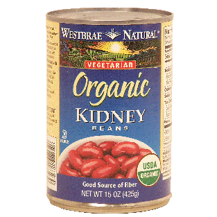 Westbrae Organic kidney beans, vegetarian  15oz