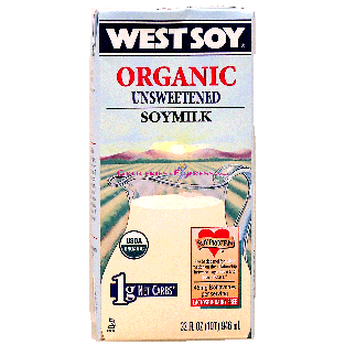 West Soy  organic unsweeted soymilk 32fl oz