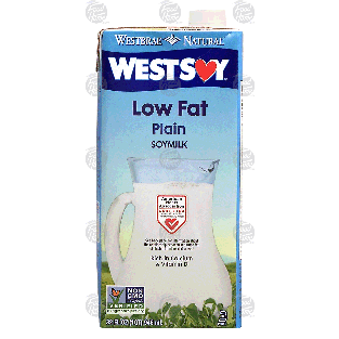 West Soy  low fat soymilk drink, plain flavor 32fl oz