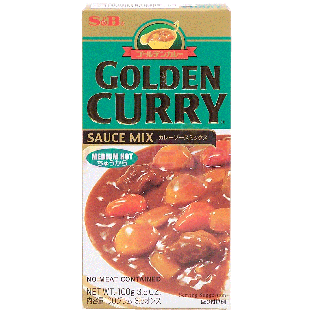 S & B  golden curry sauce mix medium hot 3.5oz