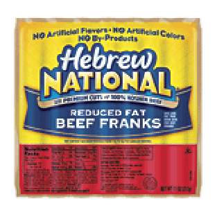 Hebrew National  reduced fat beef franks, 7 ct 11oz