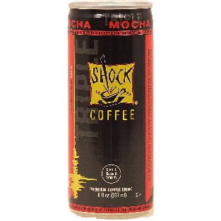 Shock  mocha coffee drink, three hits of espresso and cocoa and 8fl oz