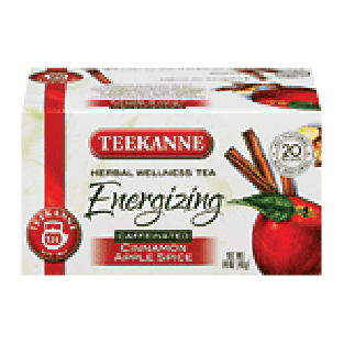 Teekanne Energizing cinnamon apple spice herbal wellness tea, ca1.41oz