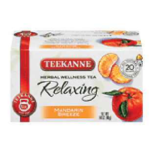 Teekanne Relaxing mandarin breeze herbal wellness tea, caffeine 1.41oz