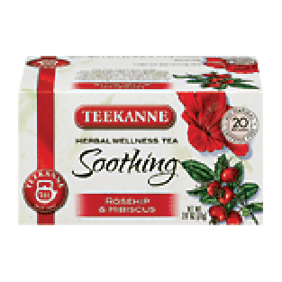 Teekanne Soothing rosehip & hibiscus herbal wellness tea, caffei2.12oz
