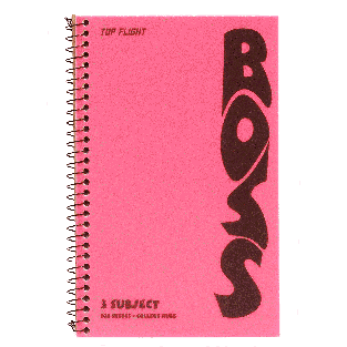 Top Flight Boss 3 subject notebook, college rule, 108 sheets 1ct