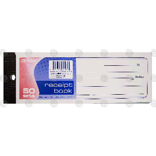 Top Flight  receipt book, 50 sets/100 sheets, 2.75 x 8.5 in.  1ct