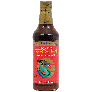 San-j  hot & spicy szechuan stir-fry & marinade 10fl oz