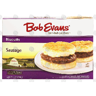 Bob Evans  sausage biscuits, snack size, 6-count, microwavable 12-oz