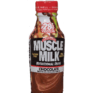 Muscle Milk  chocolate nutritional shake, refrigerate after ope14fl oz