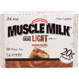 Muscle Milk Genuine nutritional chocolate shake, zero lactose, 1.55gal
