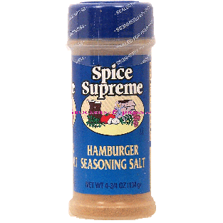 Spice Supreme  hamburger seasoning salt 4.75oz