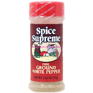 Spice Supreme  pepper, pure ground white  2.5oz