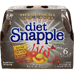 Snapple Bret's Blend Trop*A*Rocka; diet tropical tea made from gree6pk