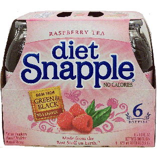 Snapple  diet raspberry tea made from green & black tea leaves, 16-6pk
