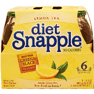 Snapple  diet lemon flavor tea, made from green & black tea leaves,6pk