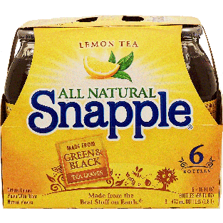 Snapple All Natural lemon tea made from green & black tea leaves, 16pk