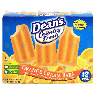 Dean's Country Fresh orange cream bars; vanilla lowfat cream w30-fl oz