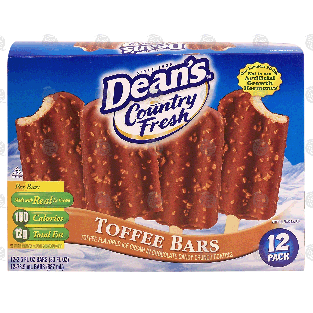 Dean's Country Fresh toffee bars; toffee flavored ice cream in30-fl oz