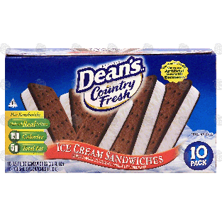 Dean's Country Fresh ice cream sandwiches; vanilla ice cream, 35-fl oz