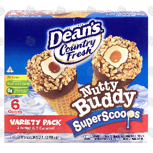 Dean's Country Fresh nutty buddy; super scoops; variety pack, 24-fl oz