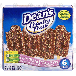 Dean's Country Fresh chocolate eclair bars; cake coated vanill18-fl oz