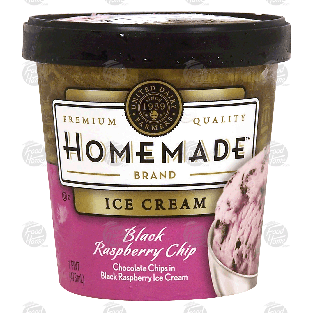 Homemade  black raspberry chip ice cream 1-pt