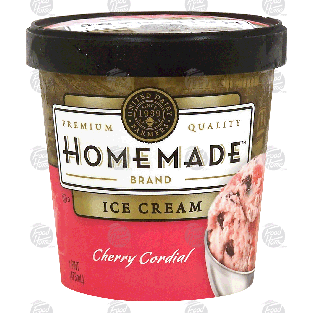 Homemade  cherry cordial premium ice cream 1-pt