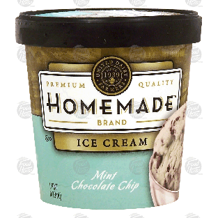 Homemade  mint chocolate chip ice cream 1-pt