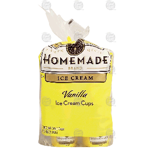 Homemade  vanilla ice cream cups, 12 - 3 oz cups 36-fl oz