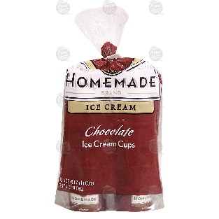 Homemade Singles chocolate ice cream cups, 12 3-ounce cups 36-fl oz