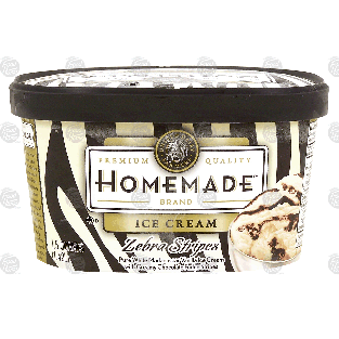 Homemade Zebra Stripes vanilla ice cream with fudge stripes 1.5-qt