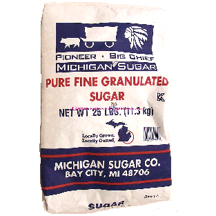 Pioneer Big Chief pure fine granulated sugar  25lb