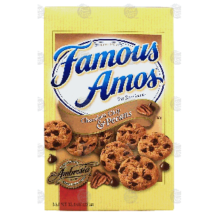 Famous Amos  chocolate chip & pecans bite size cookies 12.4oz