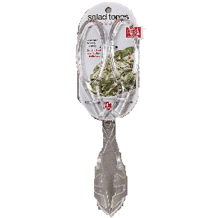 Good Cook  salad tongs, clear plastic, scissor with large spoon and1ct