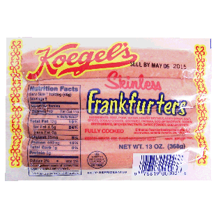 Koegel's  skinless frankfurters, 8-count 13oz