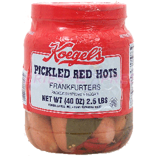 Koegel's  pickled red hots, frankfurters packed in spiced vinegar 40oz