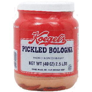 Koegel's  pickled bologna packed in spiced vinegar 40oz