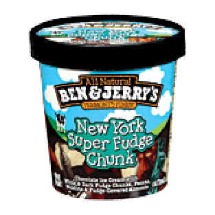 Ben & Jerry's Ice Cream New York Super Fudge Chunk 1-pt