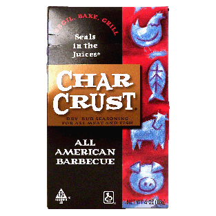 Char Crust  all american barbecue dry-rub seasoning for all meat an4oz
