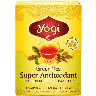 Yogi Super Antioxidant green tea, herbal tea supplement helps re1.12oz