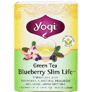 Yogi Blueberry Slim Life green tea that supports a dieting progr1.12oz