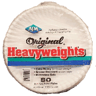 Heavyweights  original heavyweights 9-inch paper plates, extra hea 80ct