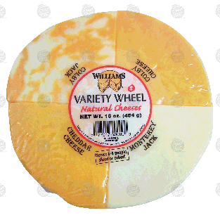 Williams  natural variety cheese wheel; cheddar cheese, monterey j16oz