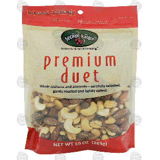 Second Nature premium duet whole cashews and almonds 10oz