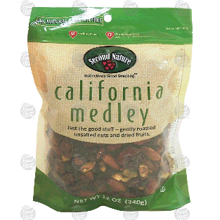 Second Nature california medley unsalted nuts and dried fruits 12oz