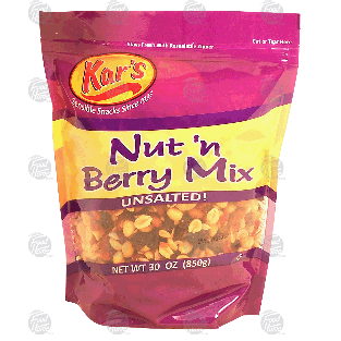 Kar's  nut 'n berry mix, unsalted 30oz