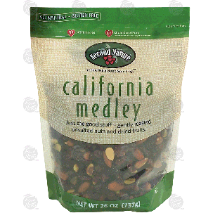 Second Nature california medley unsalted nuts and dried fruits 26oz