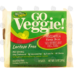 Go Veggie!  veggie slices mozzarella flavor, nature's alternative7.3oz